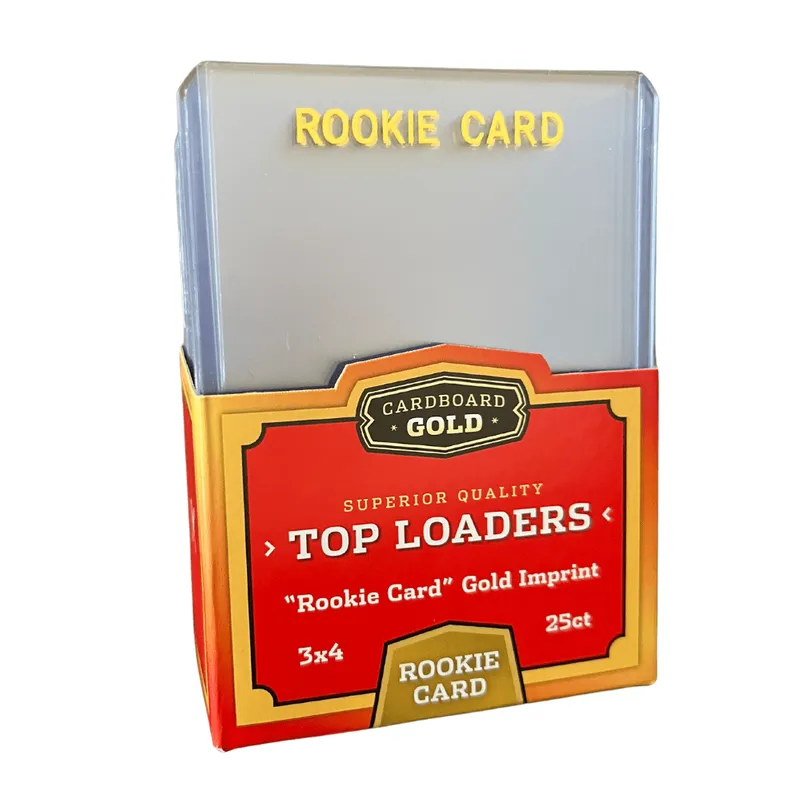 1000ct Case 3x4 Card Topload Holder - Rookie Gold Imprint