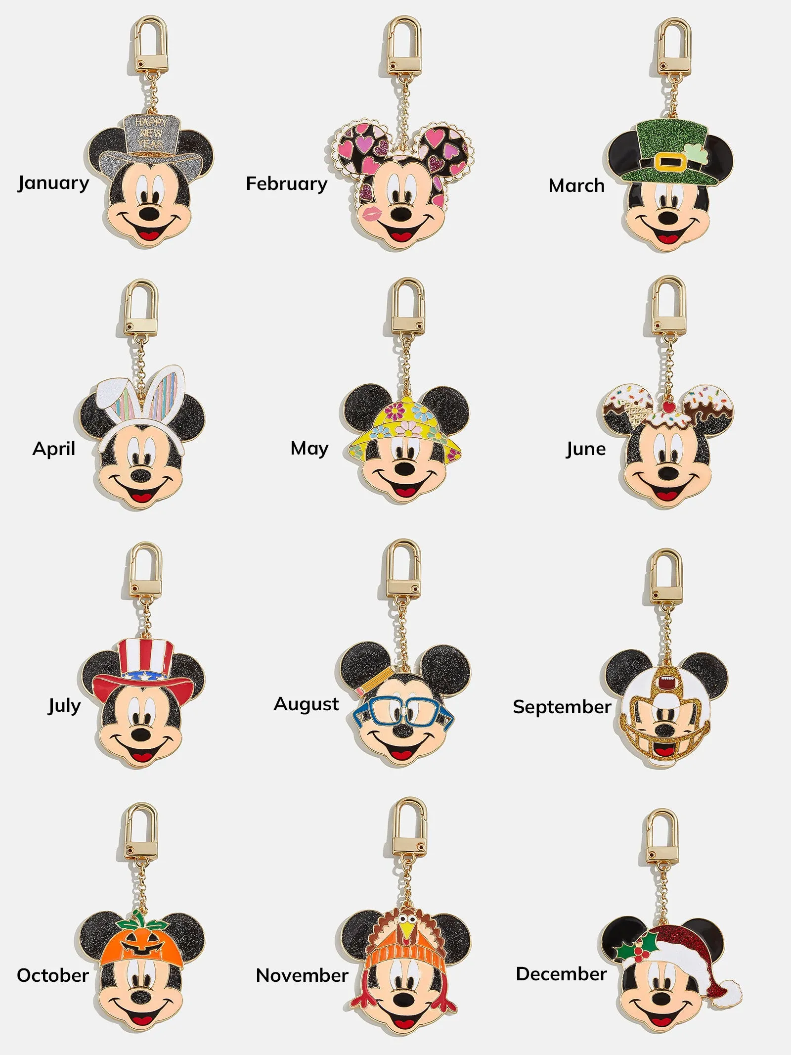 12 Months of Disney 2D Bag Charm Set - Multi