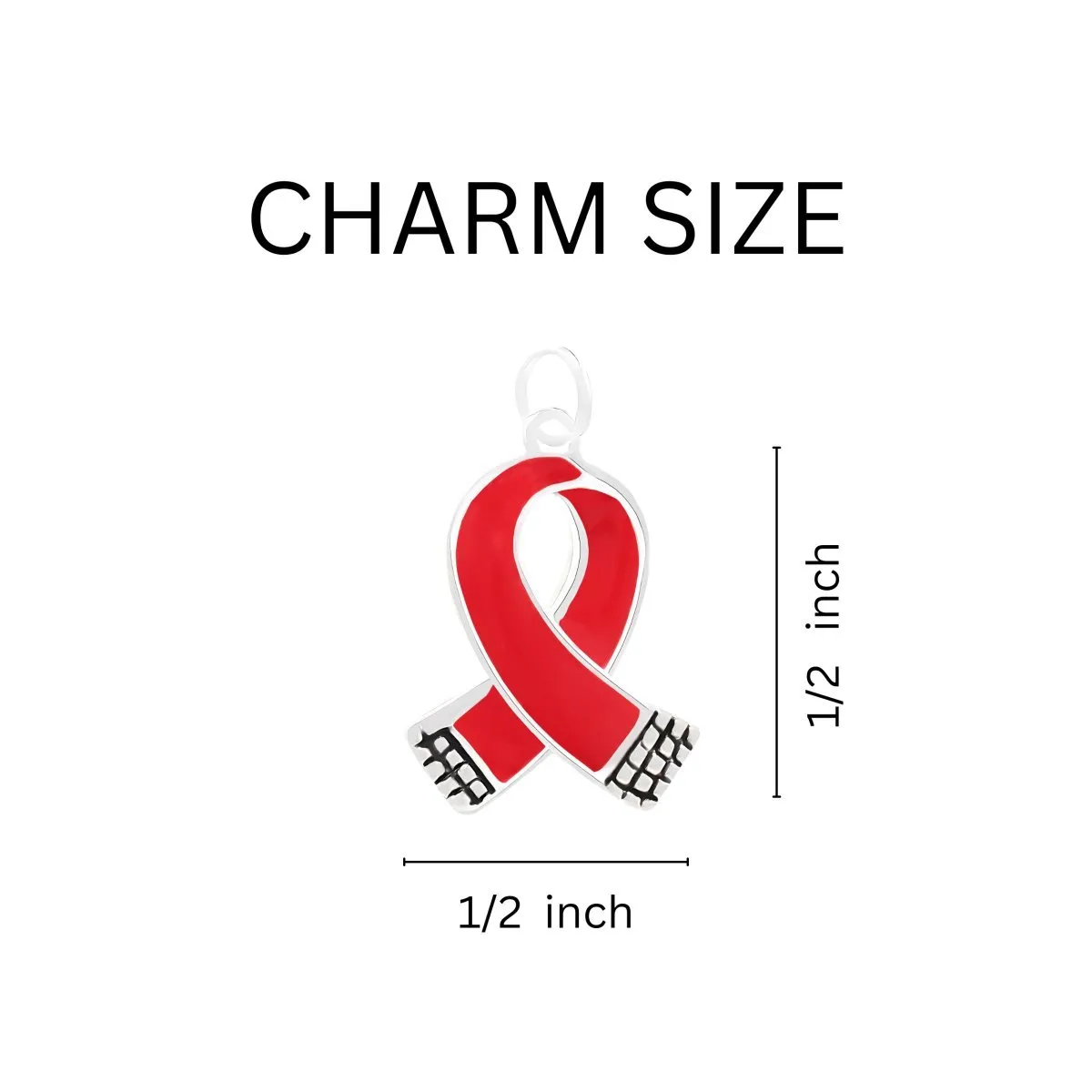 12 Red Ribbon Retractable Charm Bracelets