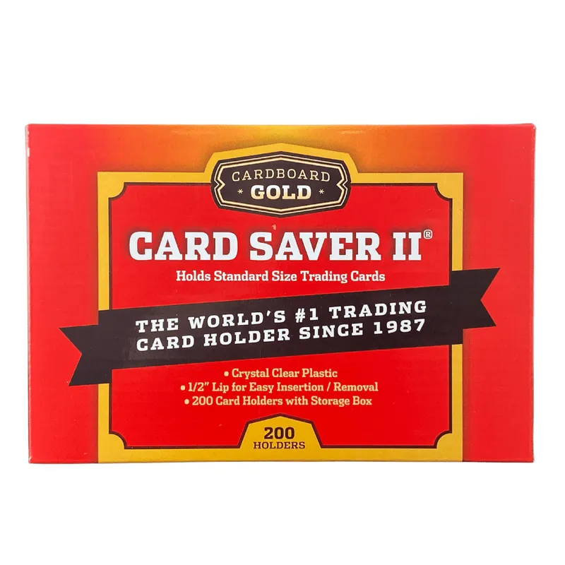 2000ct Cardboard Gold Card Saver 2 Semi-rigid Card Holders II Case