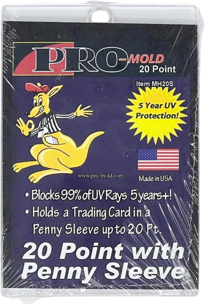 25 - Pro Mold 20pt w/Penny Sleeve Magnetic One Touch Card Holders