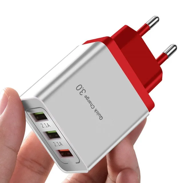 3.0 Smart Fast 3 USB Wall Charger