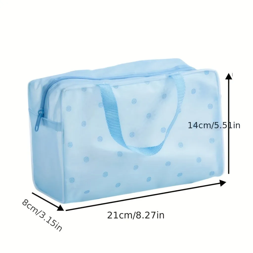 3pack PVC Floral Toiletry Bags Waterproof Portable Travel Storage