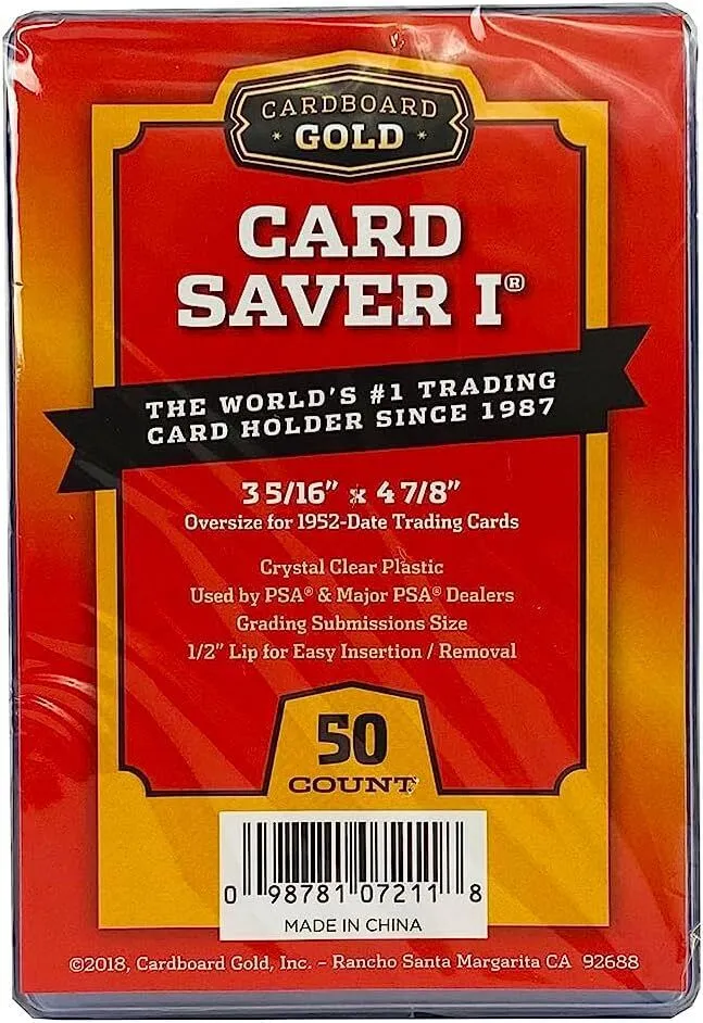 50ct Pack Card Saver 1 - PSA Grading Card Submissions Semi Rigid Holders