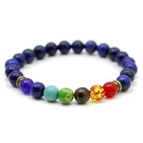 7 Chakra Bracelet Men Black Lava Healing Balance Beads Reiki Buddha Prayer Natural Stone Yoga Bracelet For Women