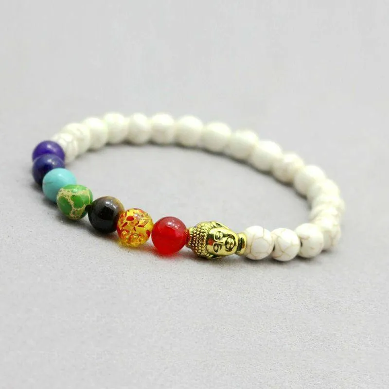 7 Chakra Bracelet Men Black Lava Healing Balance Beads Reiki Buddha Prayer Natural Stone Yoga Bracelet For Women