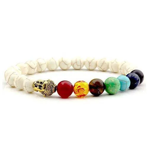 7 Chakra Bracelet Men Black Lava Healing Balance Beads Reiki Buddha Prayer Natural Stone Yoga Bracelet For Women