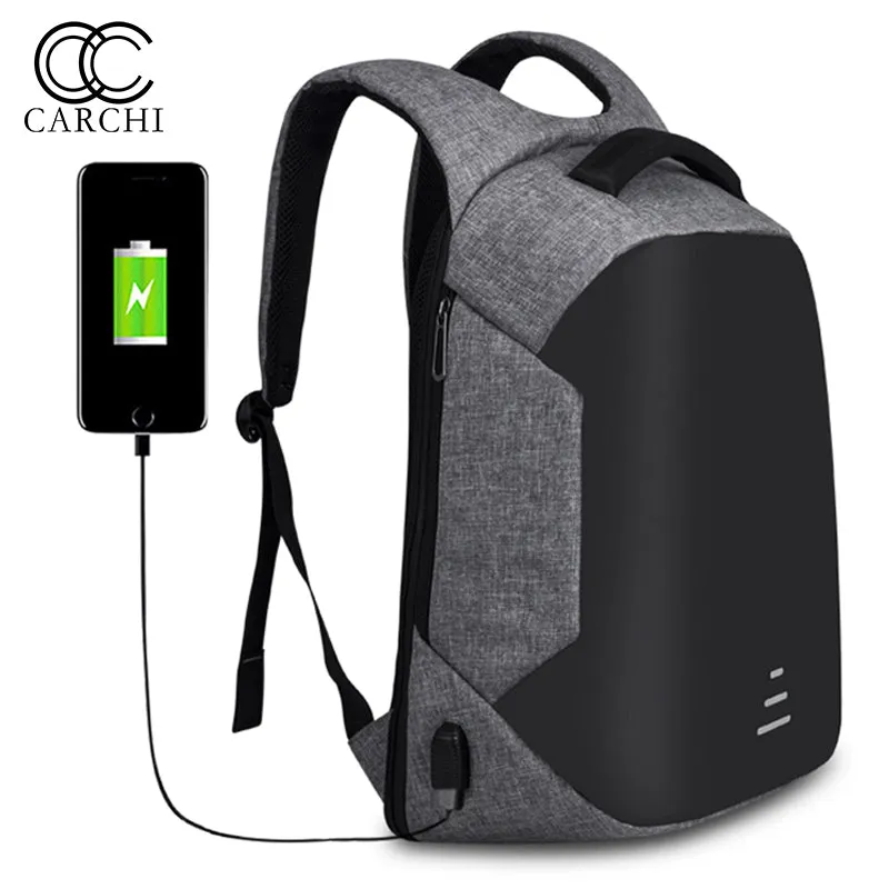 Anti Theft Backpack For Men Casual  Waterproof Bag  USB Charge  14 Inch Laptop Travel Bags