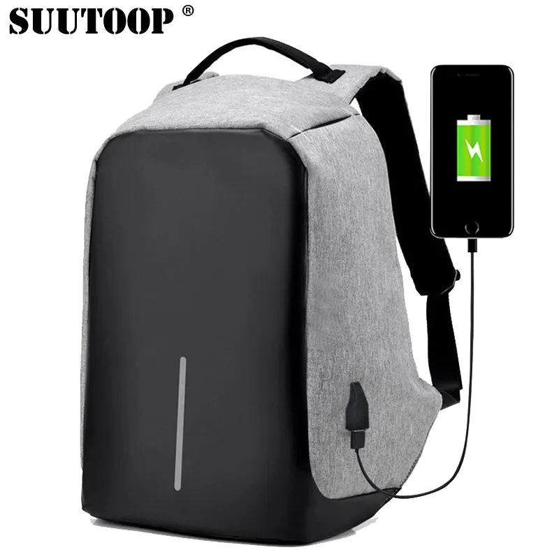 Anti theft usb charging travel backpacks