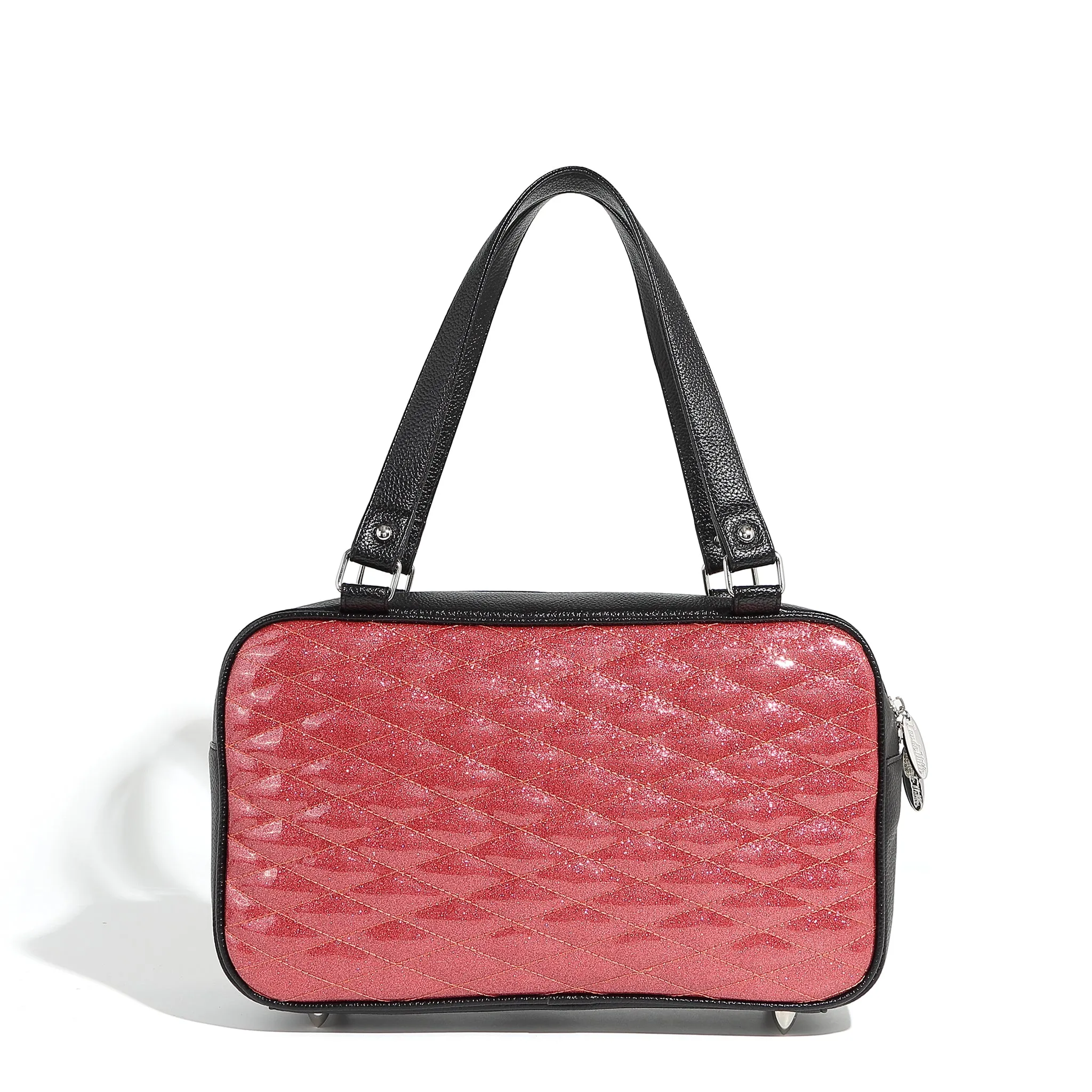 Black and Pink Bubbly Sparkle Speedster Tote