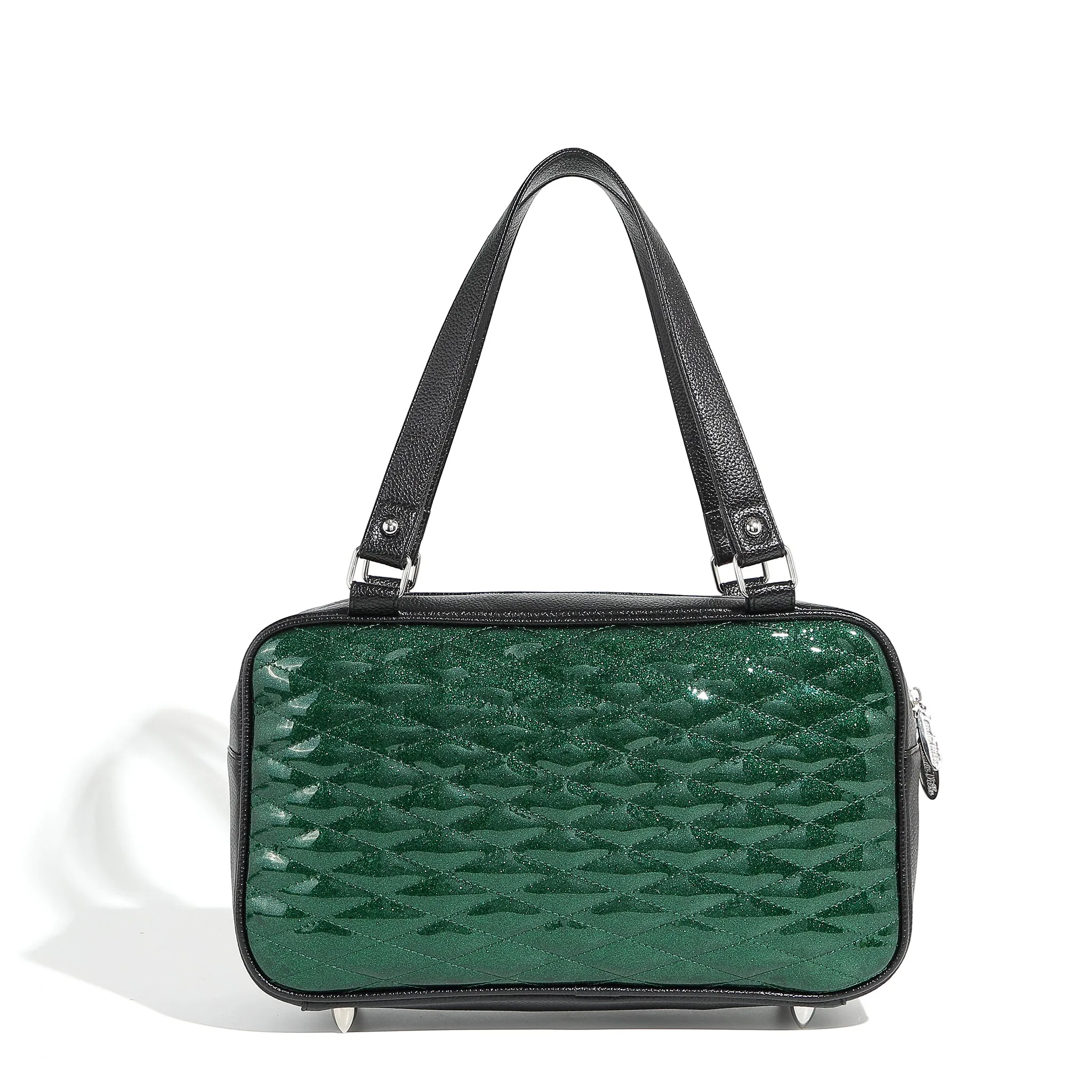 Black and Venus Green Sparkle Speedster Tote