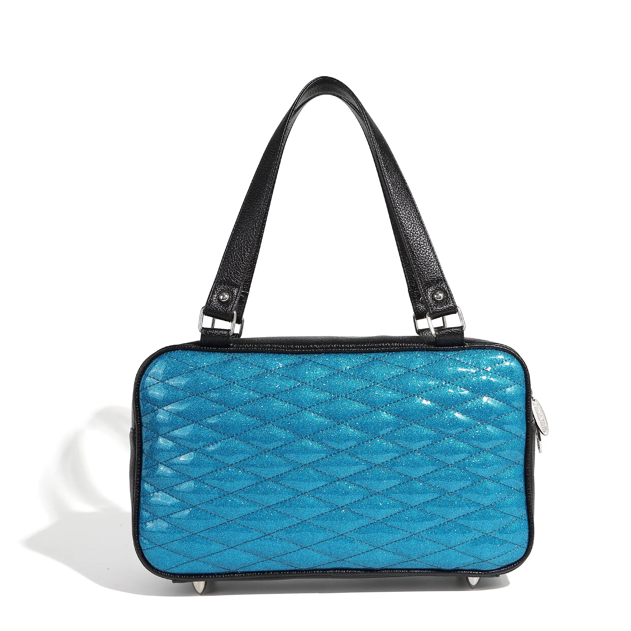 Black and Villain Blue Sparkle Speedster Tote