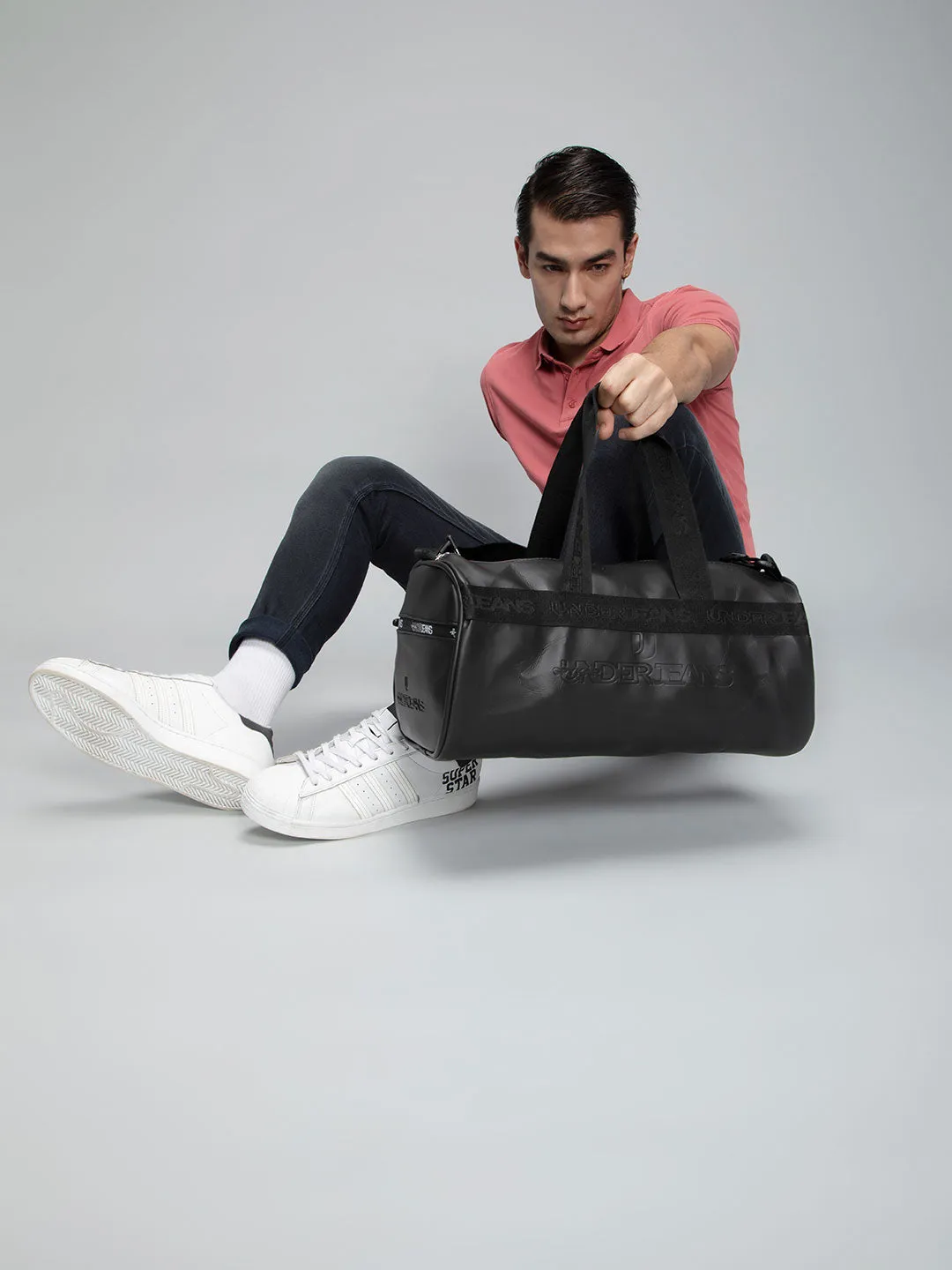 Black Duffle - Gym Bag- Underjeans By Spykar