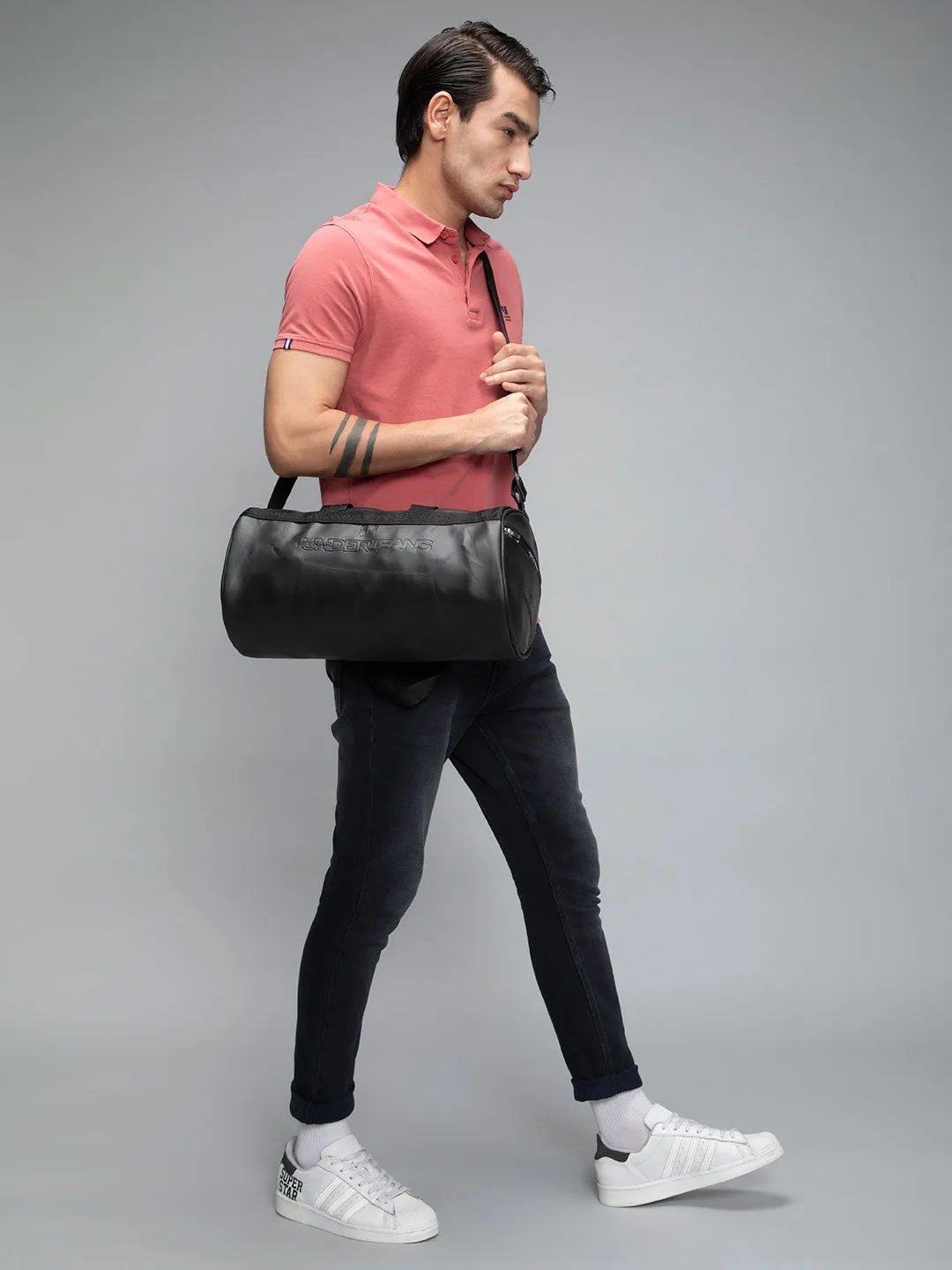 Black Duffle - Gym Bag- Underjeans By Spykar