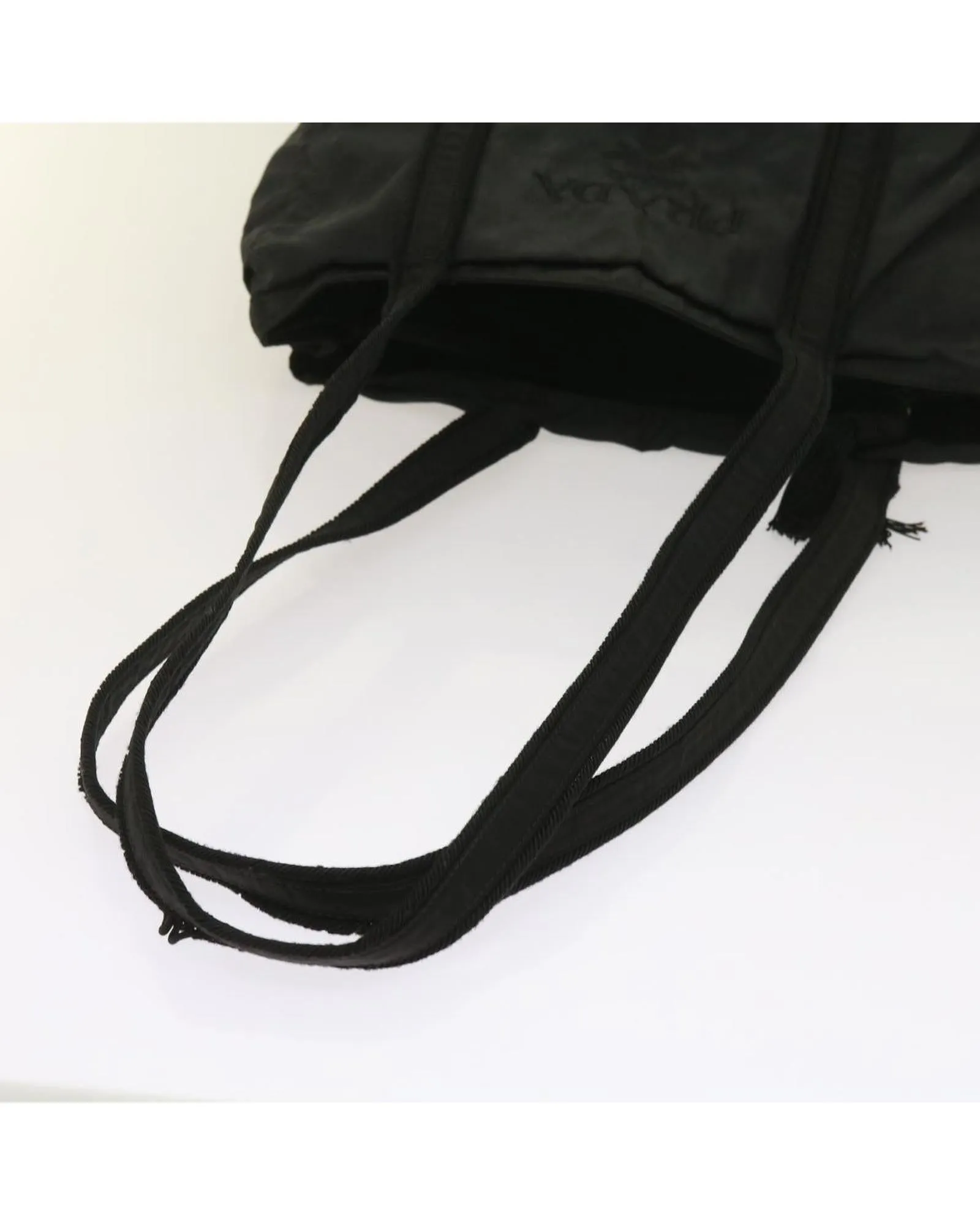 Black Nylon Shoulder Bag with Shoulder Strap - Italian Made