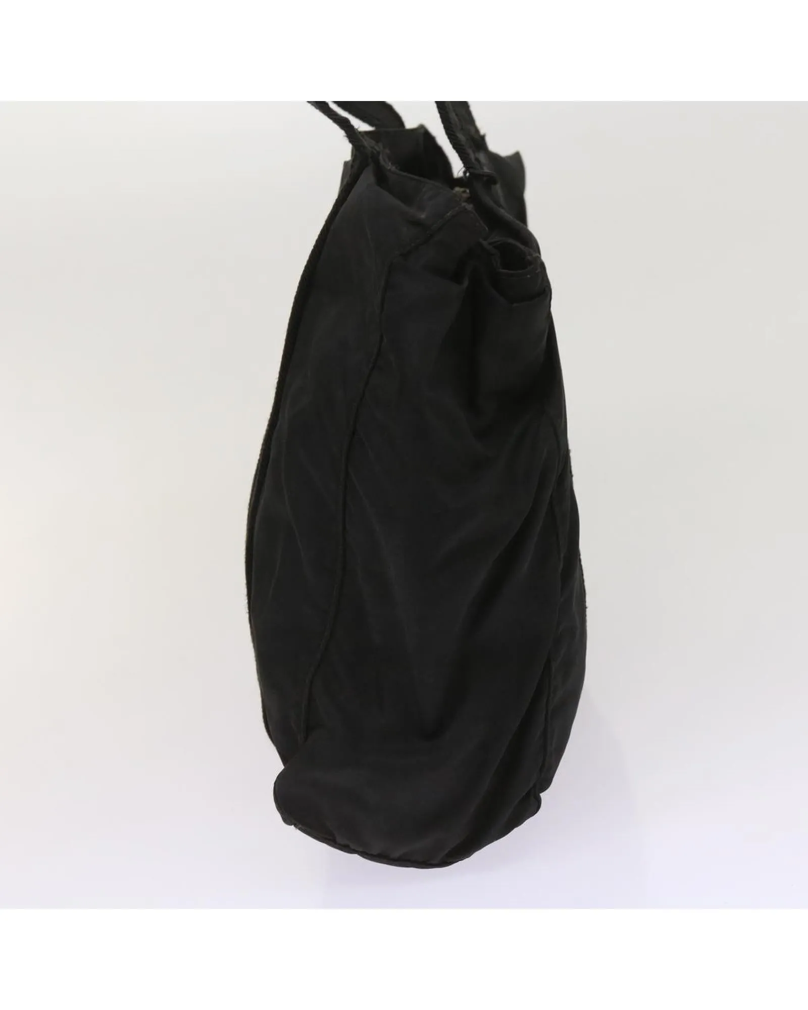 Black Nylon Shoulder Bag with Shoulder Strap - Italian Made