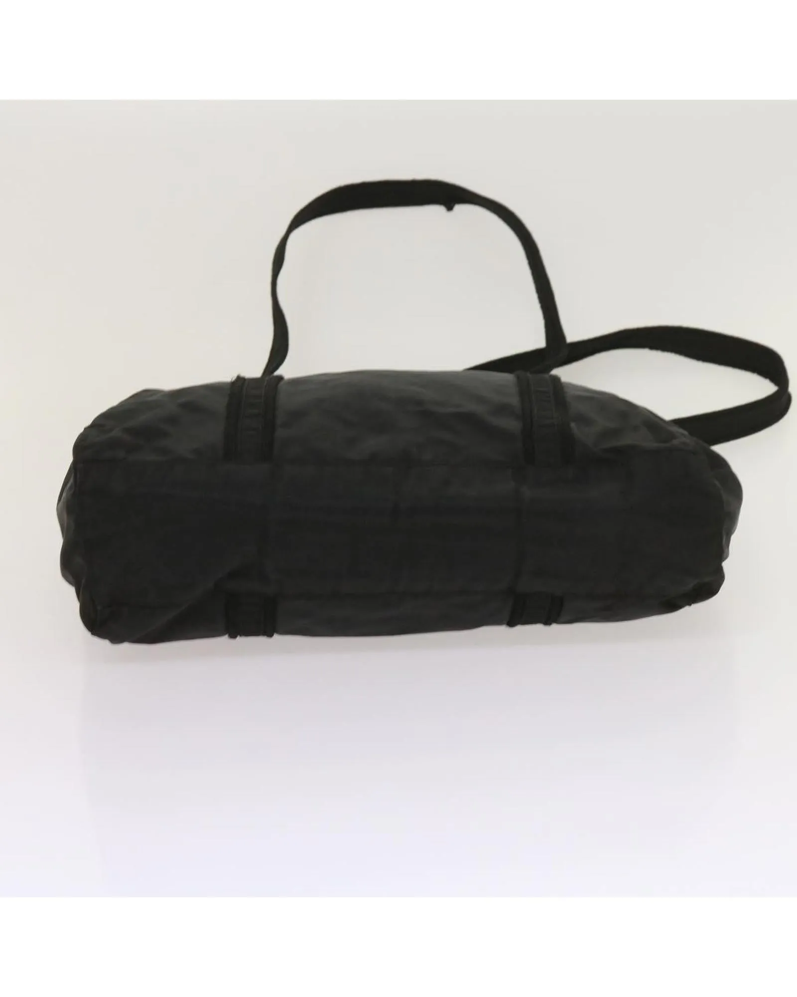 Black Nylon Shoulder Bag with Shoulder Strap - Italian Made