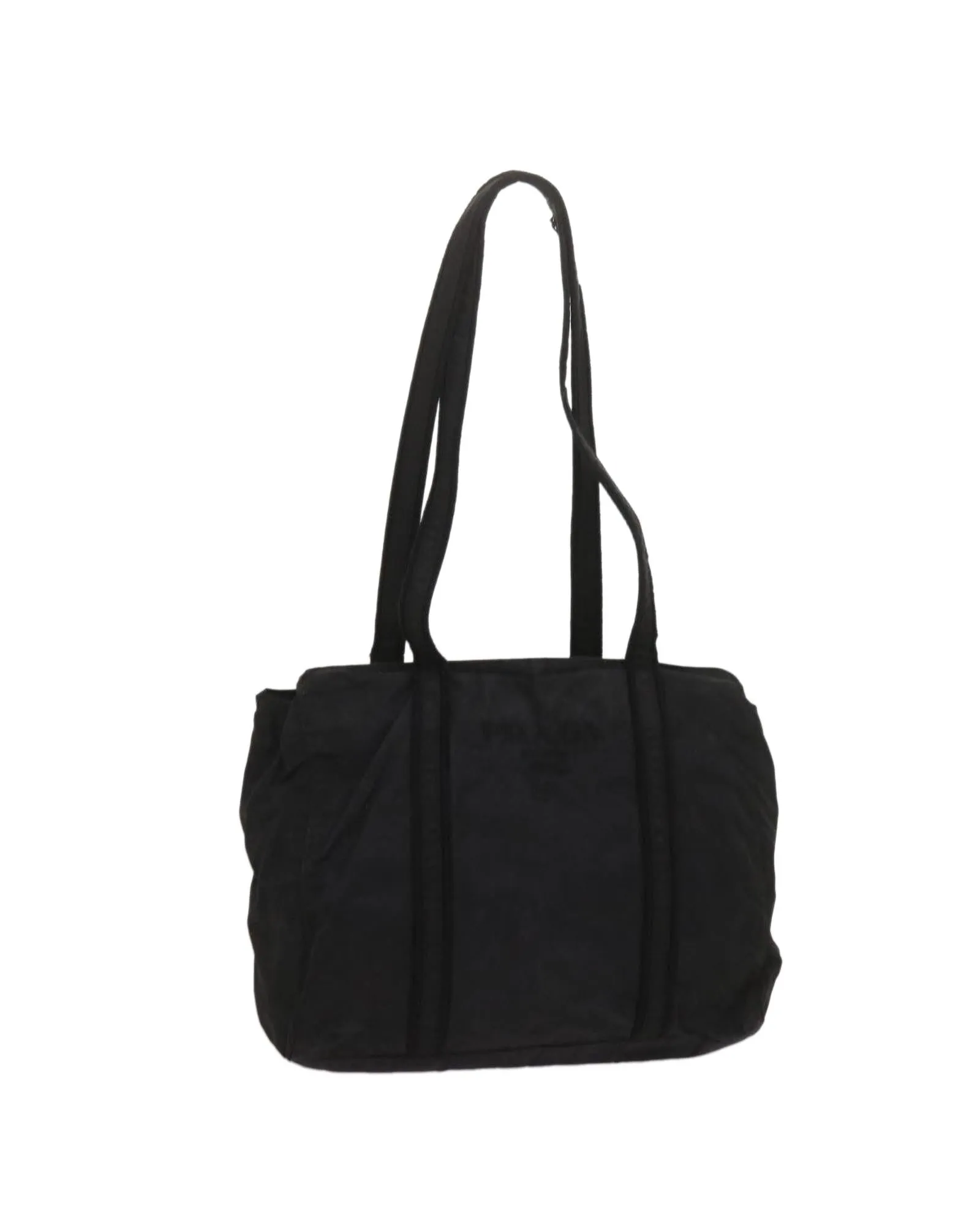 Black Nylon Shoulder Bag with Shoulder Strap - Italian Made