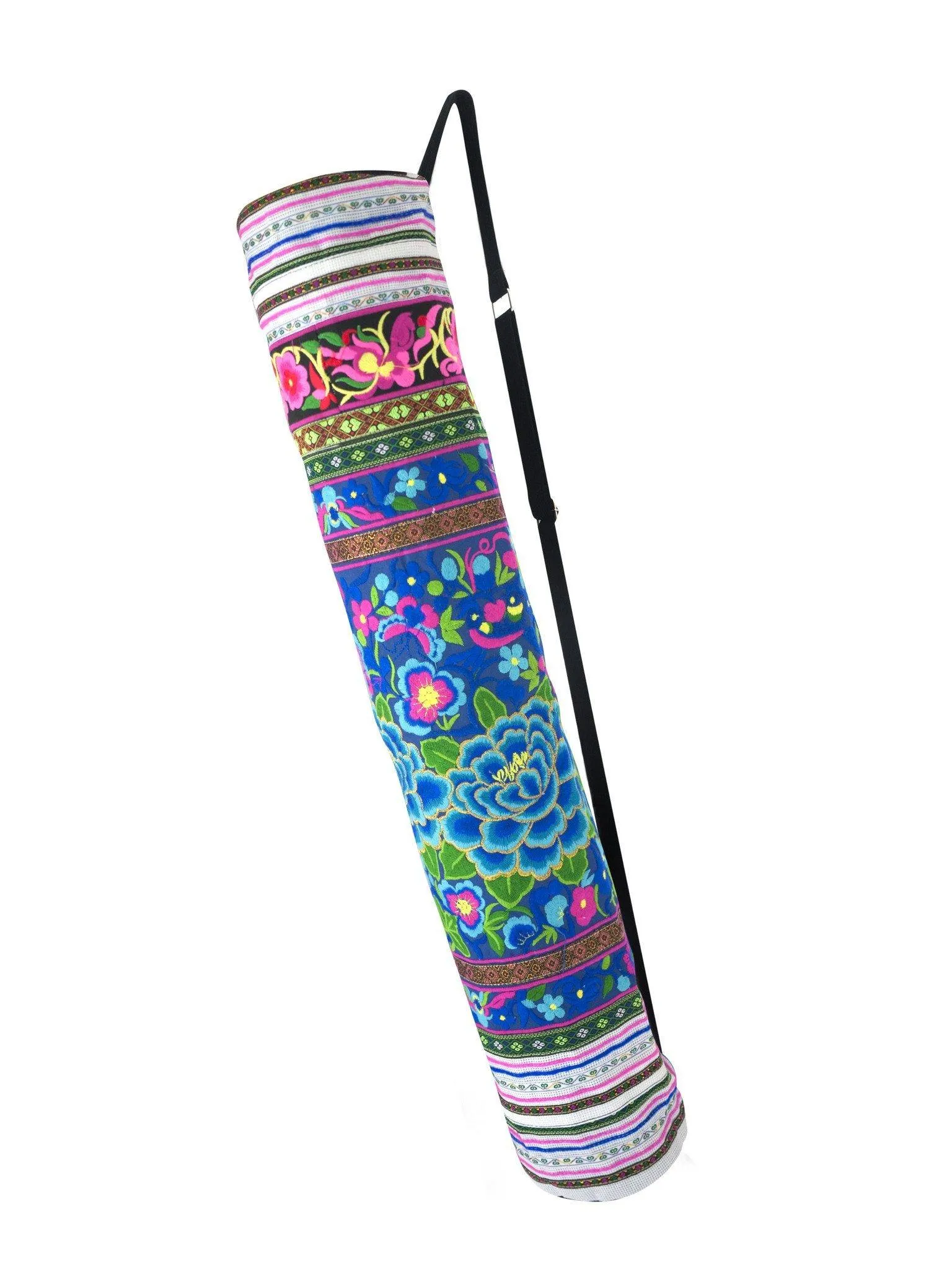 Bohemian Yoga Mat Bag Carrier Embroidered Hill tribe ethnic G