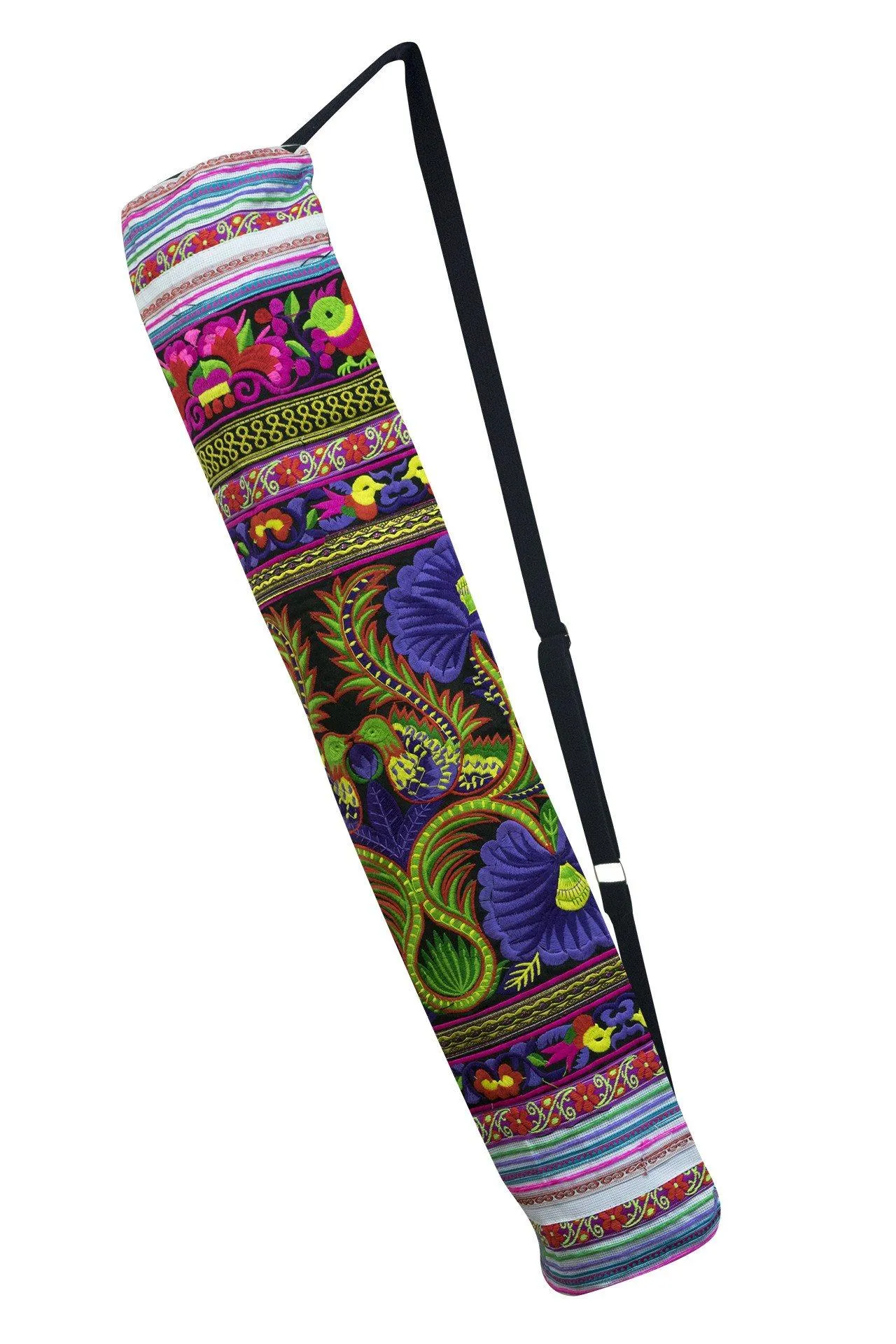 Bohemian Yoga Mat Bag Carrier Embroidered Hill tribe ethnic G