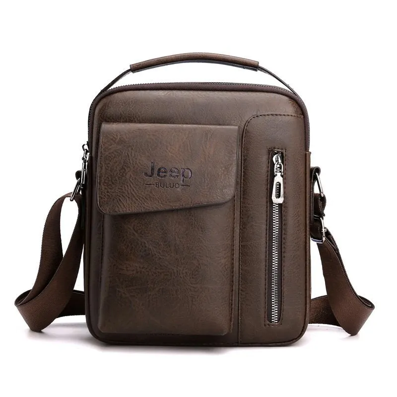 Casual Men Shoulder Bag Vintage Crossbody Bags High Quality Male Bag PU Leather Handbag Capacity Men Messenger Bags