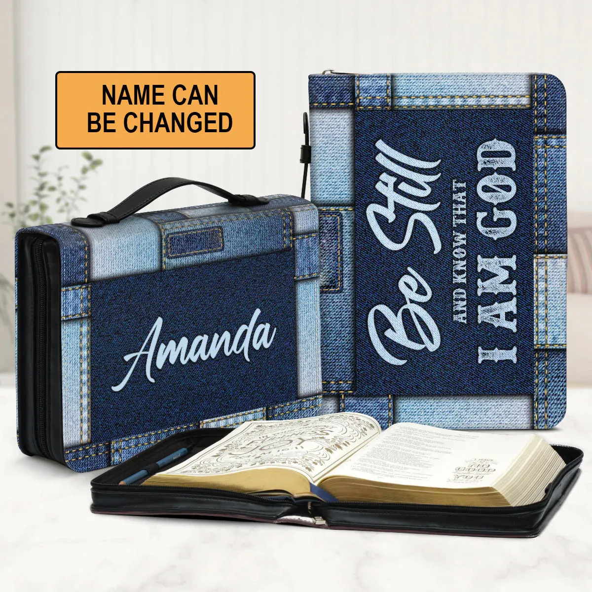 Christianart Bible Cover - Be Still And Know That I Am God - Personalized Gifts for Pastor - Gifts For Women - Gifts For Men - CABBBCV11060324.