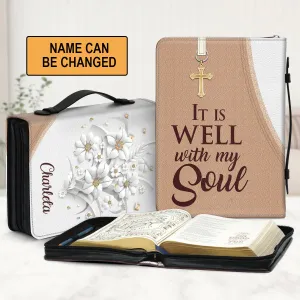 Christianart Bible Cover - It Is Well With My Soul - Personalized Gifts for Pastor - Gifts For Women - CABBBCV07060324.