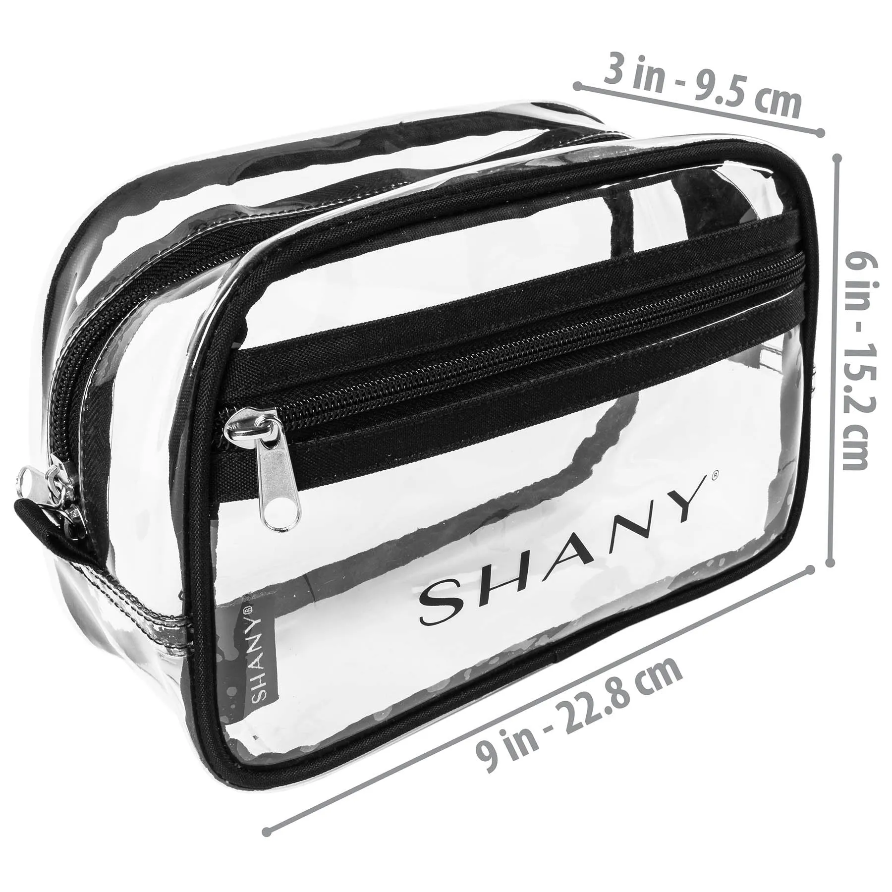 Clear Toiletry Makeup Carry-On Pouch with Zippered Compartment