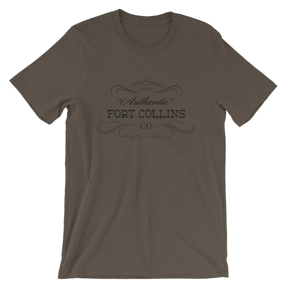 Colorado - Fort Collins CO - Short-Sleeve Unisex T-Shirt - "Authentic"