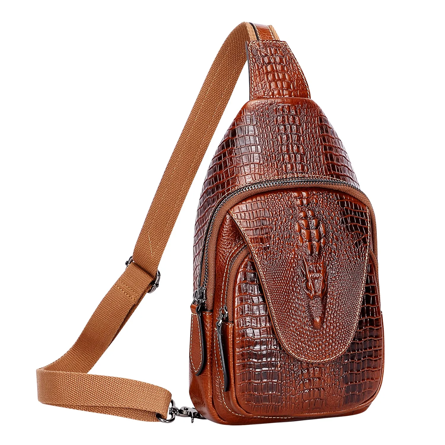 Crocodile Sling Bag Men