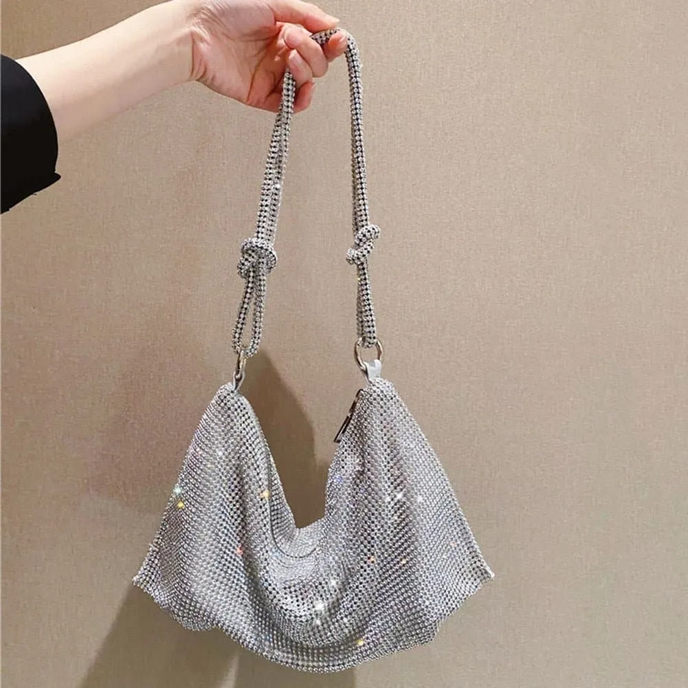 Crossbody Glitter Woven Small Handbag