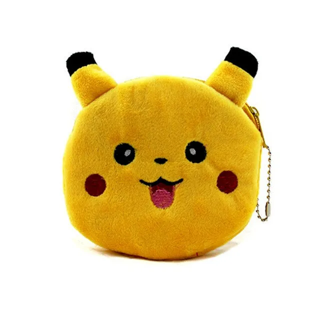 Cute Cartoon Pokemon Go Pikachu Plush Coin Purse Children Zipper Change Purse Wallet Hello Kitty Minions Pouch Bag For Kids Gift