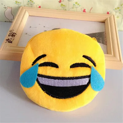 Cute Mini Change Coin Purses for Kids Smile Face Bag Women Plush Purse Lady fashion Children Wallets Pouch Girls Handbag Bolsa