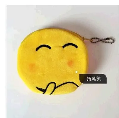 Cute Mini Change Coin Purses for Kids Smile Face Bag Women Plush Purse Lady fashion Children Wallets Pouch Girls Handbag Bolsa