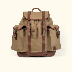 Dakota Reserve Waxed Canvas Rucksack | Field Khaki