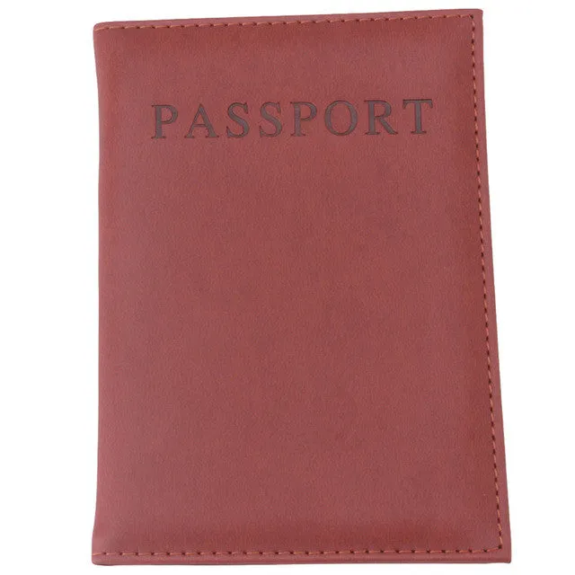 Fashion Faux Leather Travel Passport Holder Cover ID Card Bag Passport Wallet Protective Sleeve Storage Bag RD838528