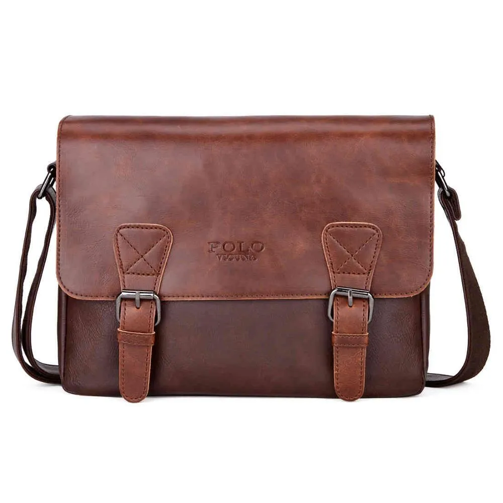 Fashion Leather Men Satchel Shoulder Bag