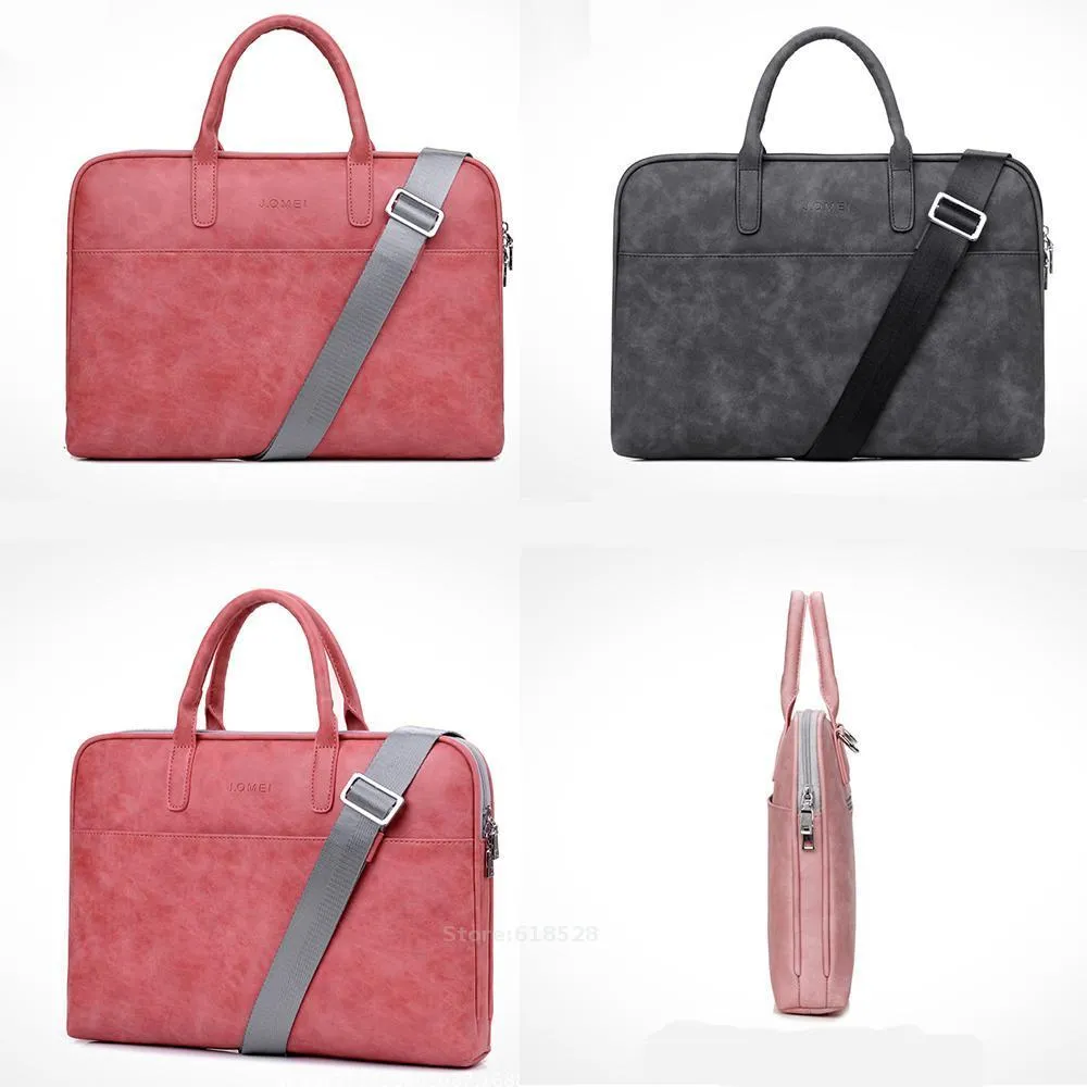 Fashion Waterproof Scratch-resistant Laptop Briefcase 13 14 15 inch Notebook Shoulder Bag Carry Case For women and men