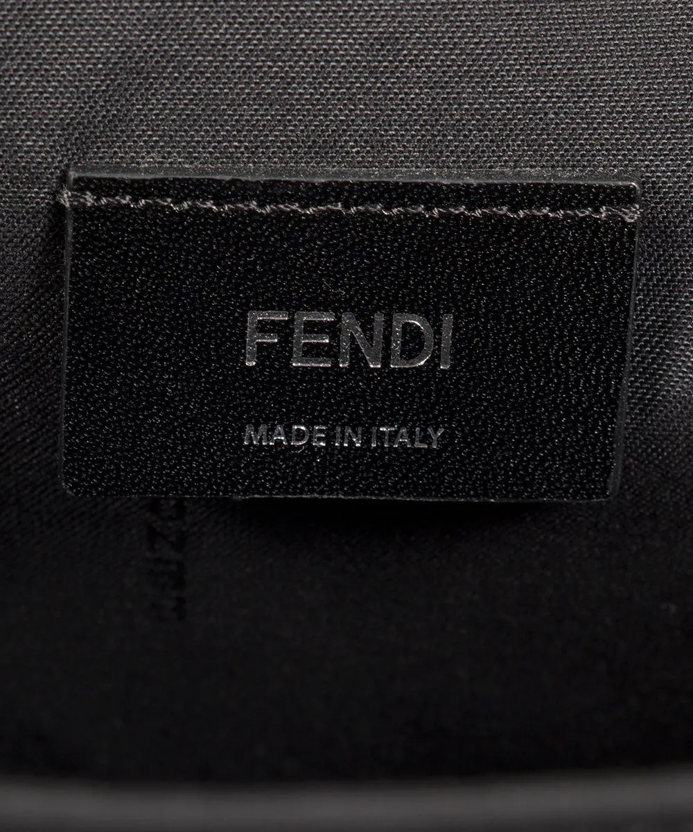 Fendi Large Black Grocery Tote with Apple Design