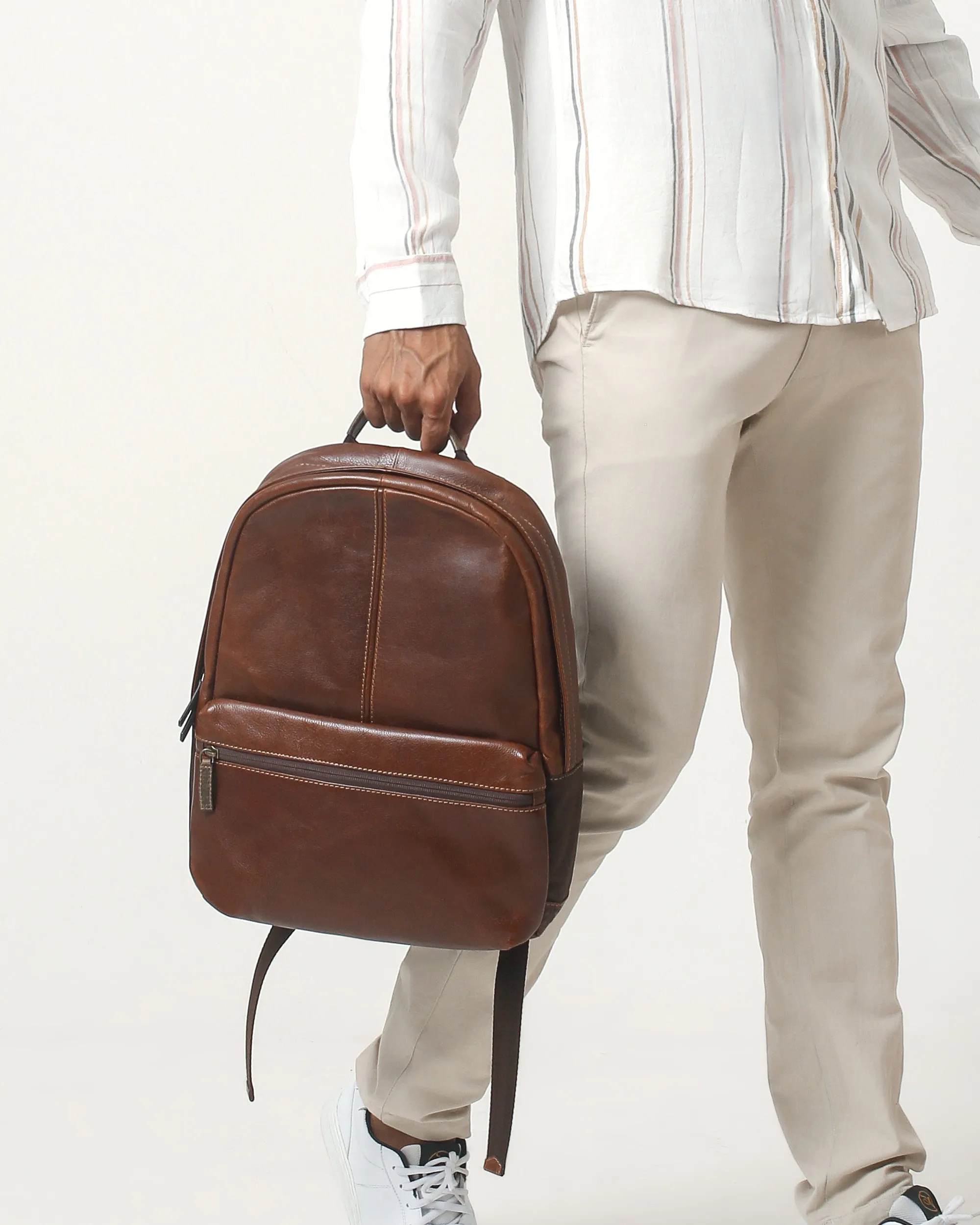 Garth Slim Leather Backpack