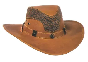 Genuine Leather and Bull Shoulder Skin Cowboy Hat TOM-7109