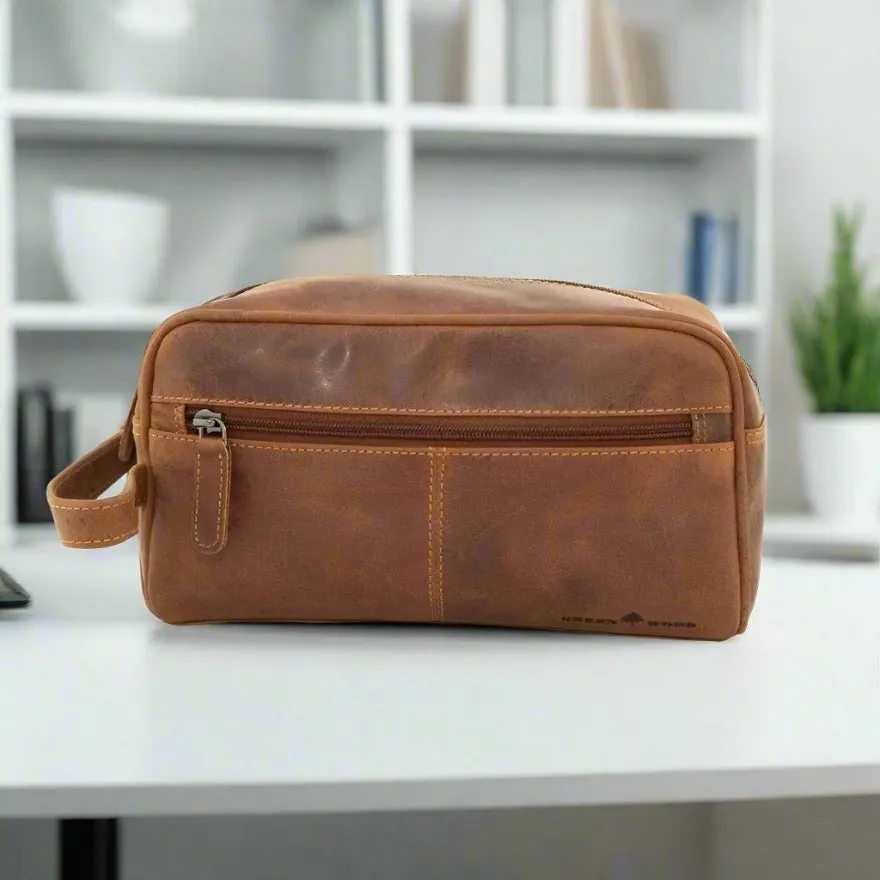 Greenwood Leather Geelong Toiletry Bag