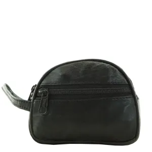 HCP01 ~  Black Sheepskin Coin Pouch