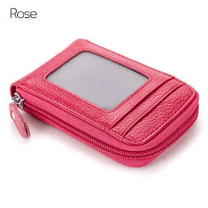 Hot Sale Genuine Leather Unisex Card Holder Wallets High Quality Female Credit Card Holders Women Pillow Card holder Purse