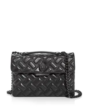 Kensington Drench KURT GEIGER LONDON Leather Crossbody Bag, Black