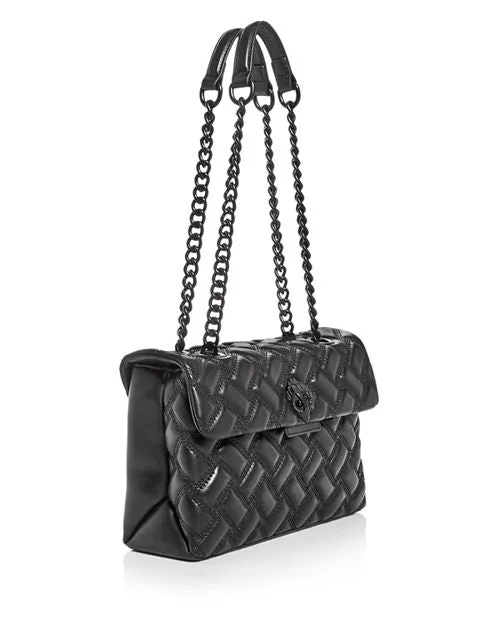 Kensington Drench KURT GEIGER LONDON Leather Crossbody Bag, Black