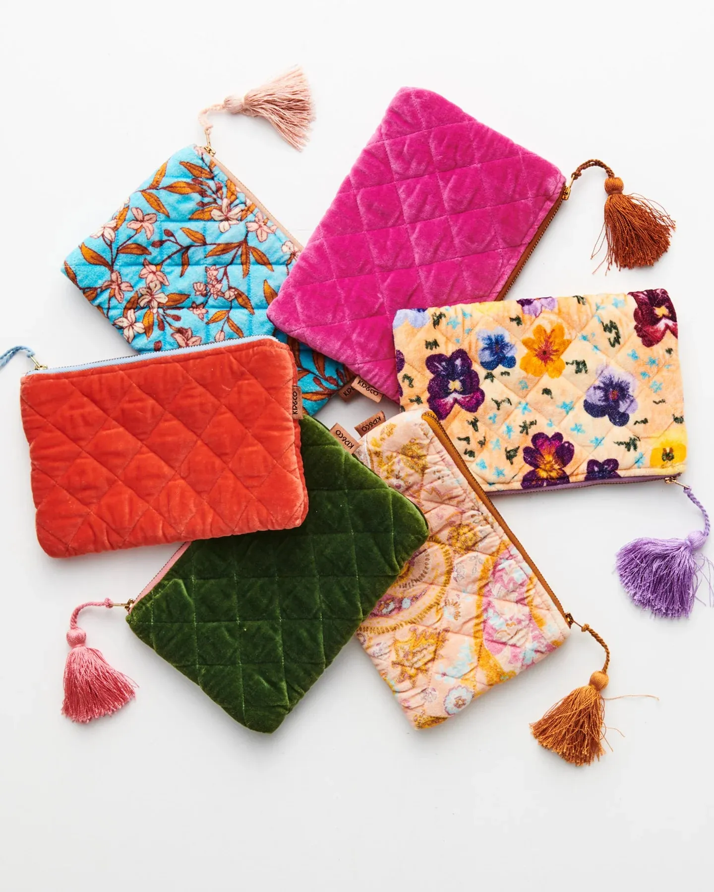 Kip & Co Pansy Velvet Cosmetics Purse