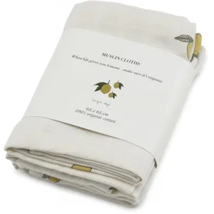 KONGES SLØJD - Muslin Cloths (pack of three) - Lemon