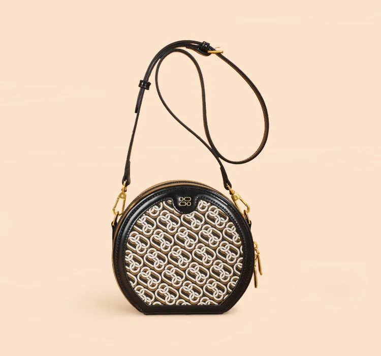 Ladies Teen Round High Fashion Sense Niche Phone Crossbody Bag