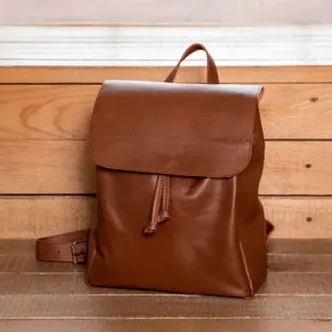 Leather backpack women Soft leather backpack Brown backpack Handmade